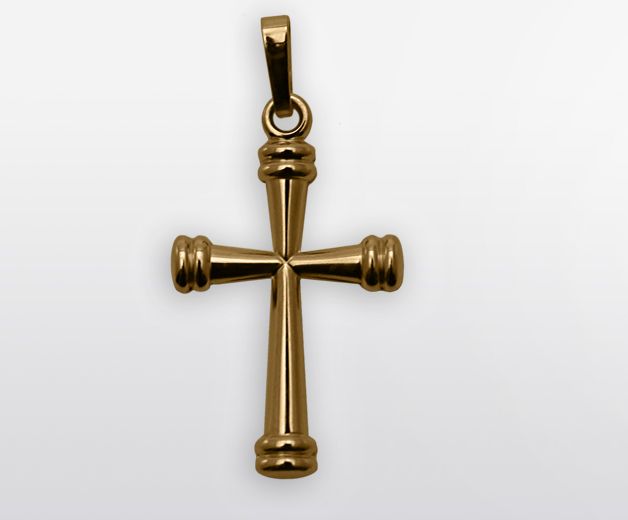 Bijou croix catholique plaquée or