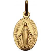 Médaille Vierge Miraculeuse or plaqué