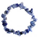 Bracelet pierre de Sodalite - Minéral bleu gris