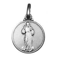 Médaille Jésus Miséricordieux argent 14mm