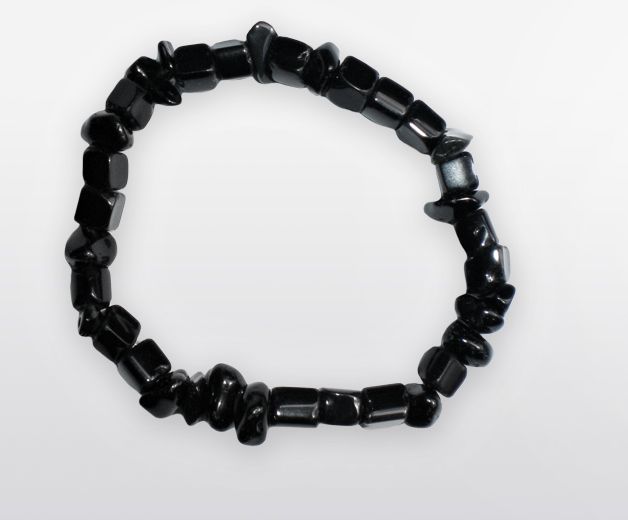Bracelet Onyx / Cristal de quartz (stabilité, protection)