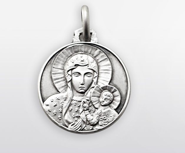 Médaille Vierge noire de Czestochowa argent 18mm