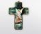 Croix / Crucifix VERT - Ange bienveillant. Enfants paisibles