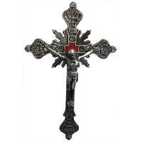Crucifix Jésus sur la croix en métal doré