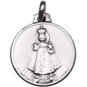 Médaille Enfant Jésus de Prague argent 18mm