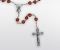 Chapelet perle rouge avec Vierge Marie et croix
