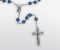 Chapelet perle bleu avec Vierge Marie et croix